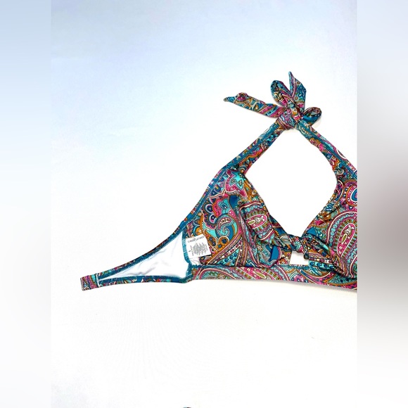 Parsley Reversible Halter Two-Piece Bikini Swim Set - Picture 9 of 10